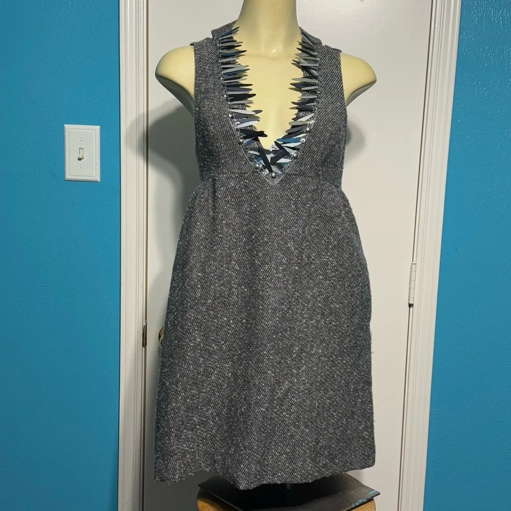 Anna Sui for Target Gossip Girls Collection Elegant Gray Sleeveless Dress 3 XS - Picture 2 of 16